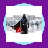 Quadro Darth Vader Decorativo de mdf Star Wars 60cm x 102cm