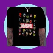 Camiseta clássica Marvel Geek 100% Algodão