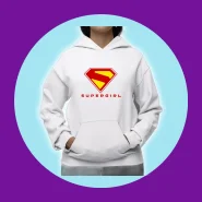 Moletom Canguru com Capuz Supergirl