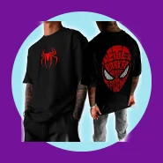 Camiseta Oversized Estampada Homem Aranha