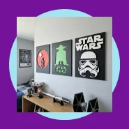 Star Wars Quadro Decorativo Alto Relevo 20x27cm