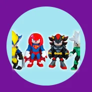KnucklesPool ShadowBat TailsIron Ammy FashSonic Action Figure em Impressão 3D