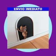 Portinha Decorativa Jerry 3D Enfeite Criativo para Rodapé