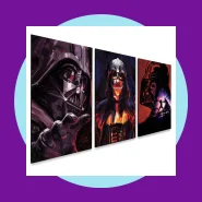 Kit 3 Quadros Decorativos  Stars Wars Darth Vader