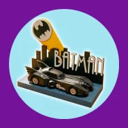 Base Cenário para Batmóvel Batman Diorama Display Colecionável 3D 13cm