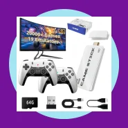Vídeo Game Stick M15 Pro 4k 64gb Hdmi Com 2 Controles sem fio e 20k jogos