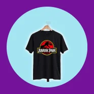 Camiseta Jurassic Park Clássica 100% Algodão