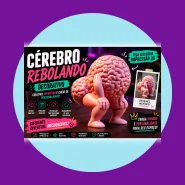 Cérebro Rebolante Decorativo e Divertido Geek