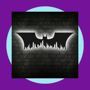 Luminária Led Abajur Arandela Sem fio Com Pilhas Batman