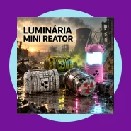 Lanterna Reator Nuclear LED Decoração Geek