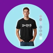 Camiseta Unissex Estampa Piada 2+2=5 100% Algodão