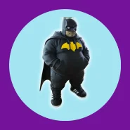 Batman Gordinho de Moletom Colecionável 3D 18cm Action Figure