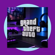 Placa Decoração para Quarto Gamer Grand Theft Auto