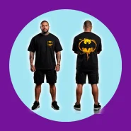 Camiseta Batman Algodão Estampada Batman Brasão nas Costas