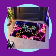 Tapete Gamer 54x34 Antiderrapante Controle Videogame
