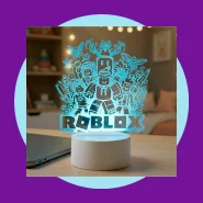 Luminária LED Roblox Gamer Personalizada em Acrílico 7 Cores com Cabo USB