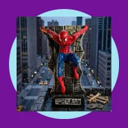 Action Figure Homem Aranha na Parede em Resina 19cm