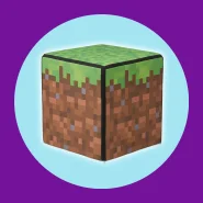 Puff Decorativo Minecraft Bloco de Terra e Grama Quadrado Gamer