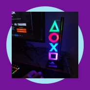 Luminária de Mesa Gamer LED Playstation Xbox Nintendo