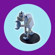 Puxa Frango Robô PicaPau Clássico Nostálgico Action Figure 20 centímetros