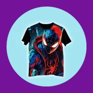 Camiseta Spiderman Miles Morales 100% Poliester
