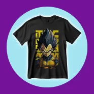 Camiseta Super Vegeta Prince Of Saiyans DBZ 100% Algodão