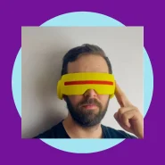 Viseira Cyclops XMen Marvel Cosplay e Decoração Geek 3D