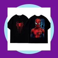 Camiseta Homem Aranha Unissex Algodão Puro Corte Oversized