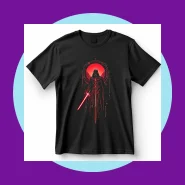 Camiseta Darth Vader Sabre De Luz Vermelho Estilo Futurista Star Wars