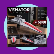 Cruzador Venator República Star Wars 30cm Impresso 3D Geek