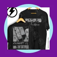 Camiseta Jujutsu Kaisen Gojo Itadori Anime Frente E Verso