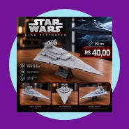 Destroyer Imperial II Star Wars Impressão 3D de 20cm