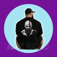 Camiseta Oversized Masculina Kratos God Of War 100% Algodão