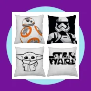Kit com 4 Capas de Almofada Star Wars Decoração Geek