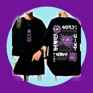 Camiseta Oversized Gengar Gastly Haunter Pokémon