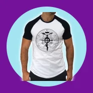 Camiseta Raglan Anime Fullmetal Alchemist Edward Elric Geek