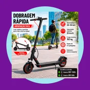 Patinete Elétrico Adulto 350W Com Amortecedor Mobilidade Urbana Dobrável