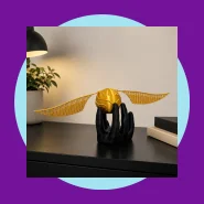 Pomo de Ouro Harry Potter com Suporte de Mão 3D Decorativo
