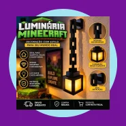Luminária Minecraft LED  Abajur Lampião Mine pixelado Decorativo