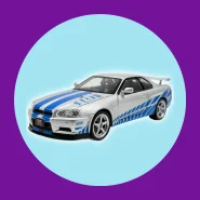 Nissan Skyline GTR R34 Brian Velozes e Furiosos 1:24 Diecast