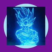 Luminária Goku Abajur Quarto Dragonball Led Mesa 3d
