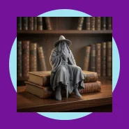 Mago Sentado Sábio Antigo Gandalf Style Escultura 3D