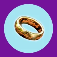 Anel Senhor dos Anéis com colar Sauron