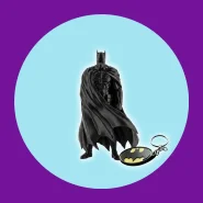 Kit Batman Action Figure 12cm + Chaveiro Logo Batman