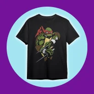 Camiseta Raphael Tartarugas Ninja Blusa Camisa Geek Nerd