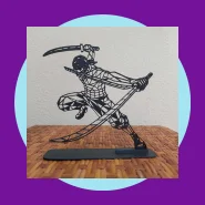 Zoro Low Poly One Piece Decoração para Prateleira Estante ou Mesa Impressão 3D