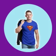 Camiseta Superman Clássica 100% Algodão Unissex