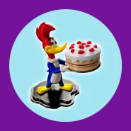 PicaPau Bolo de Morango Action Figure 3D