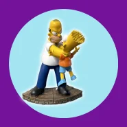 Homer Estrangulando o Bart Os Simpsons Action Figure